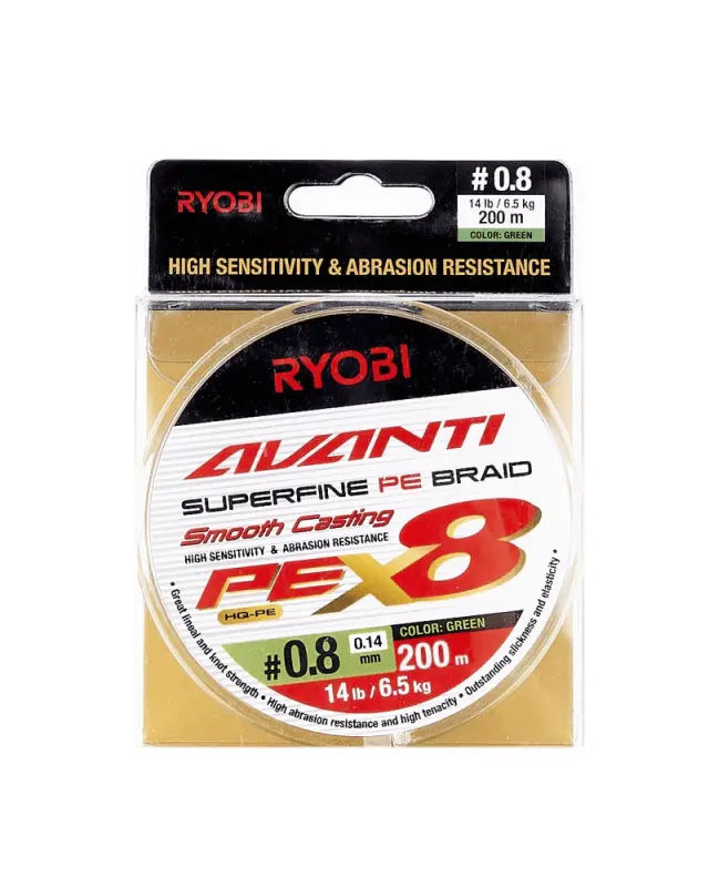 Шнур Ryobi Avanti X8 GR 200m PE0.8